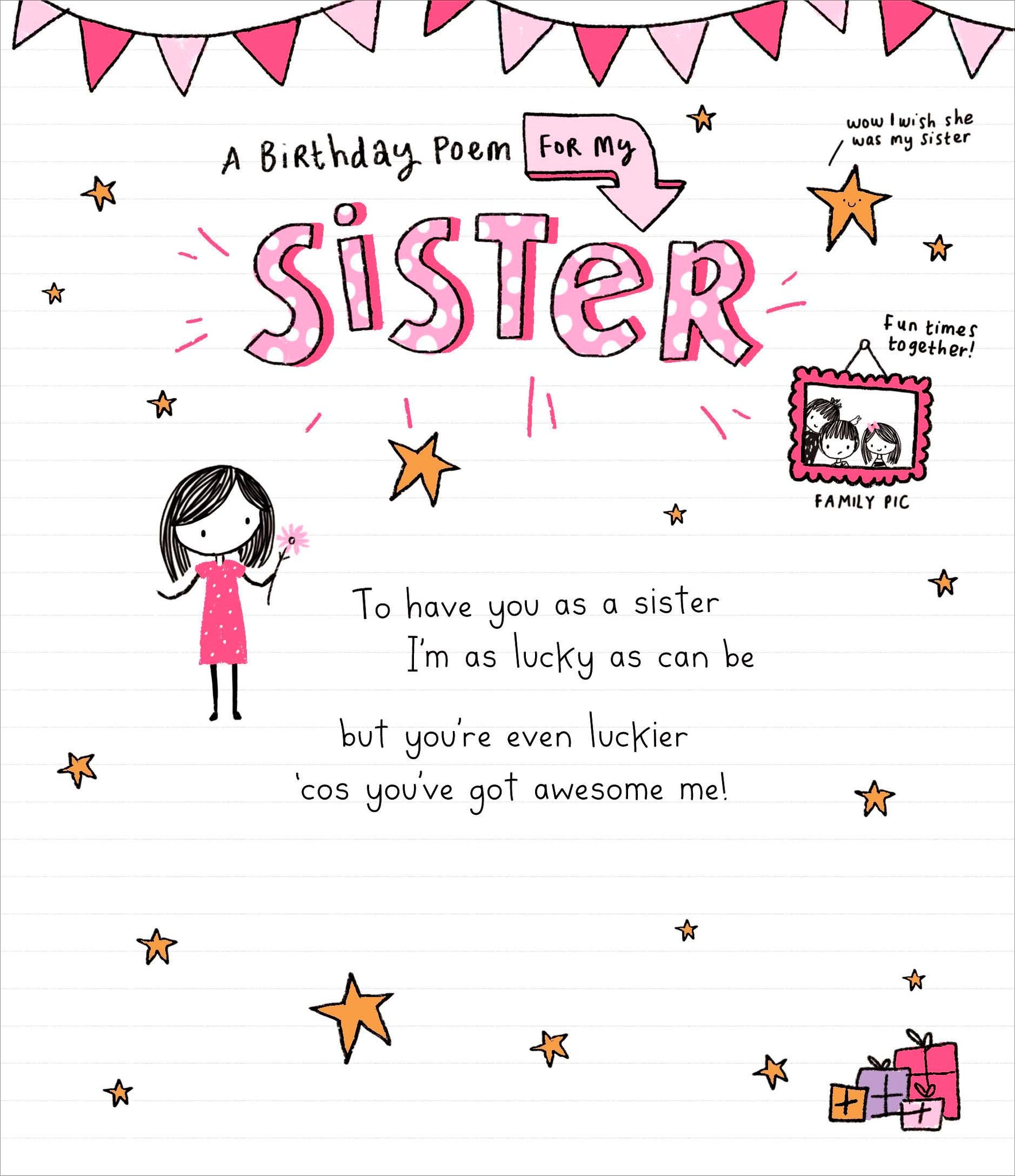 Sister Birthday Card Poem – Evercarts